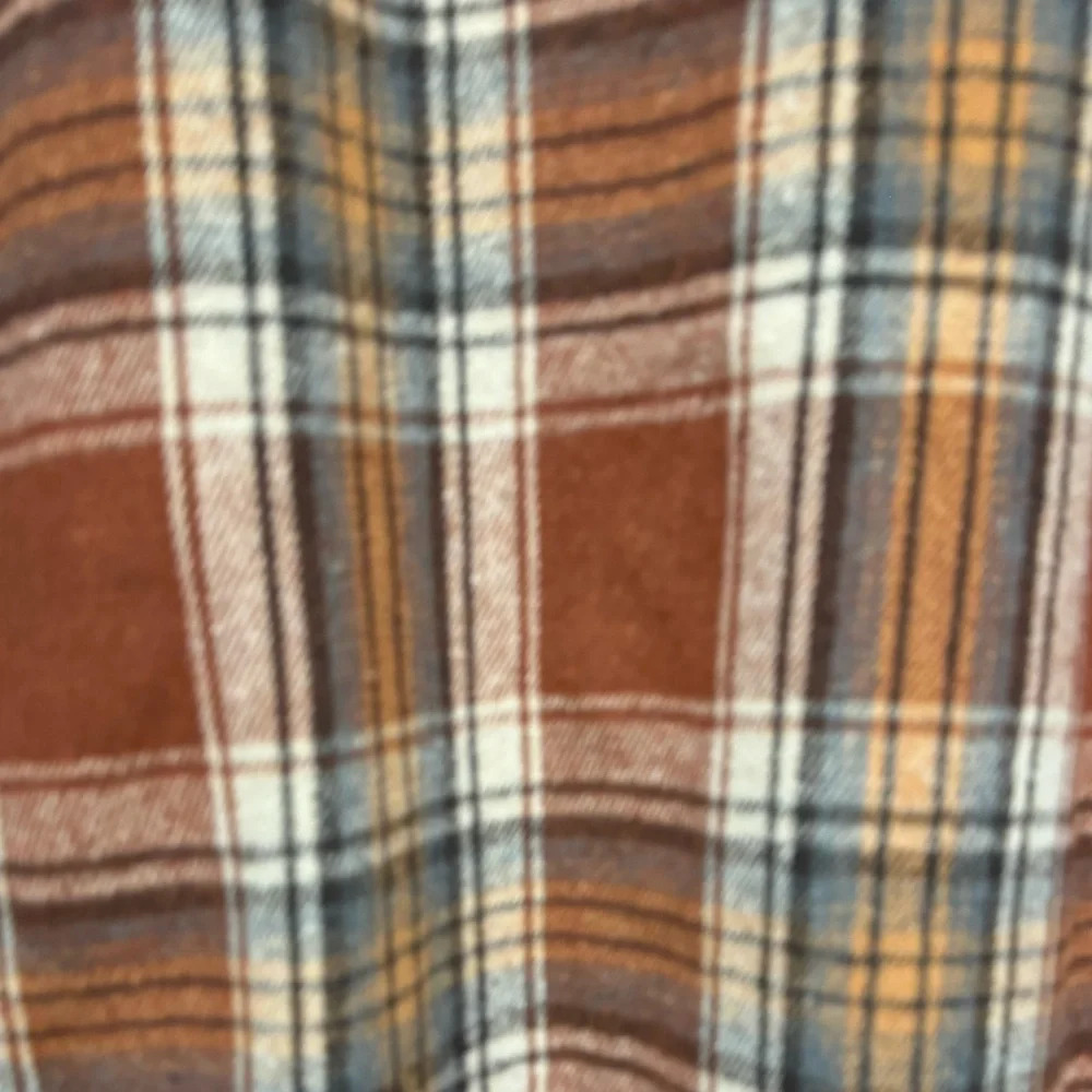 Andree by Unit Women’s Longline Copper Plaid Coat Shacket Size Large - Picture 8 of 8
